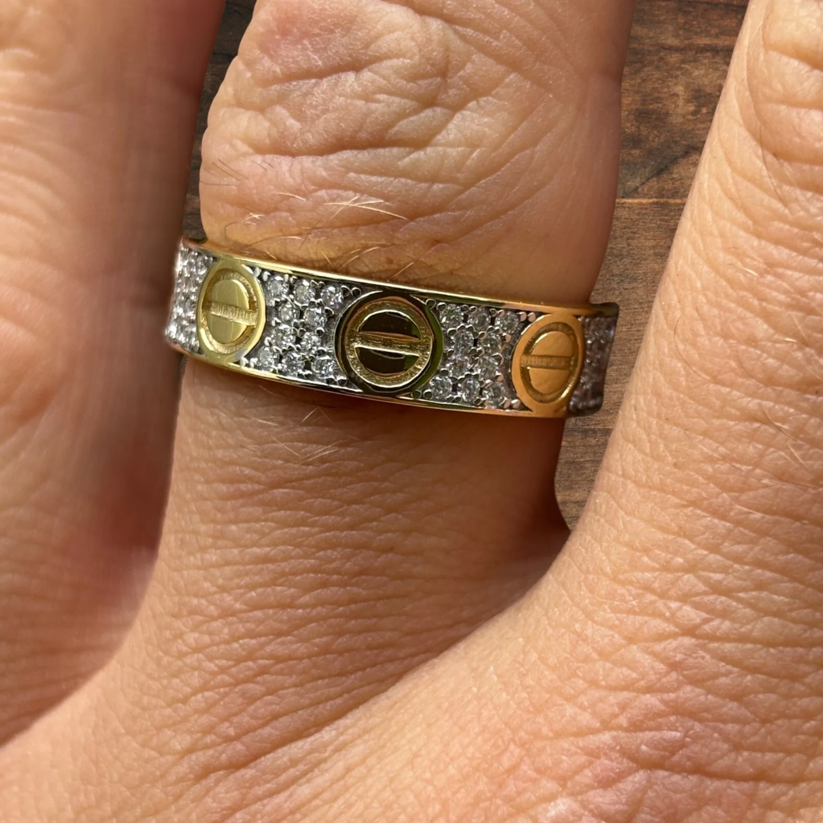 925 Sterling Silver Love Ring With Moissanite - Image 11