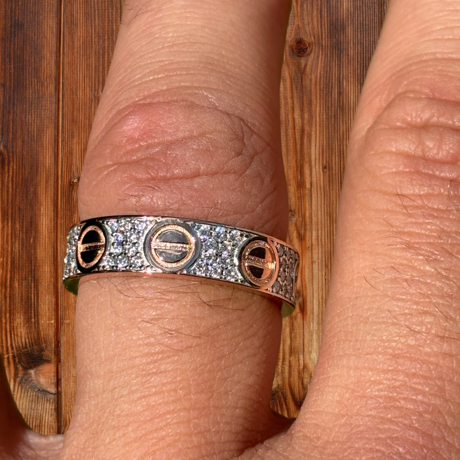 925 Sterling Silver Love Ring With Moissanite - Image 14