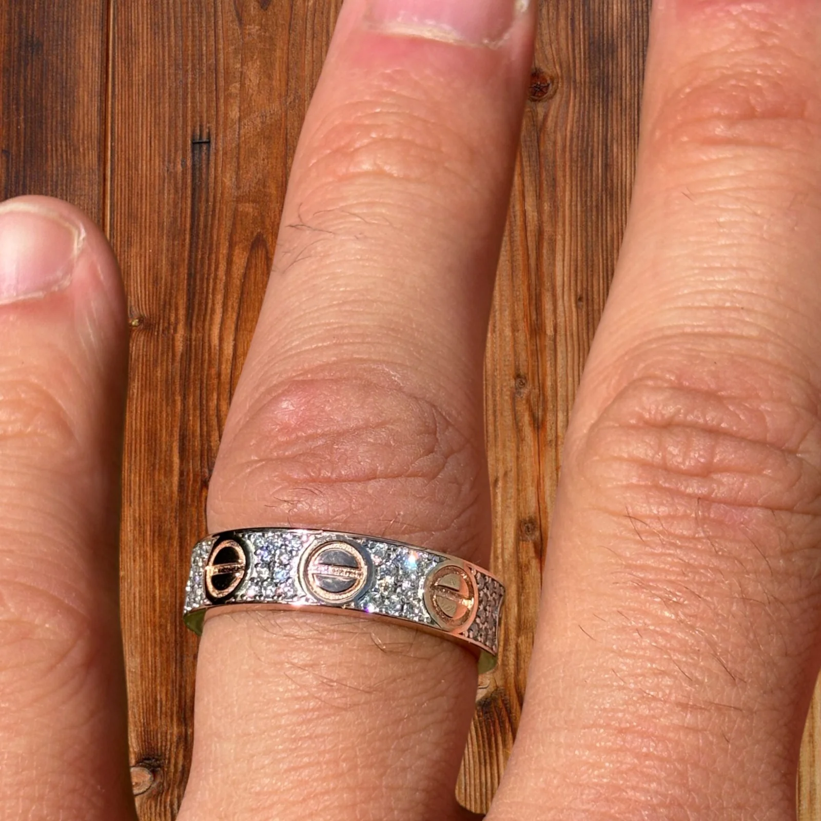 925 Sterling Silver Love Ring With Moissanite - Image 16