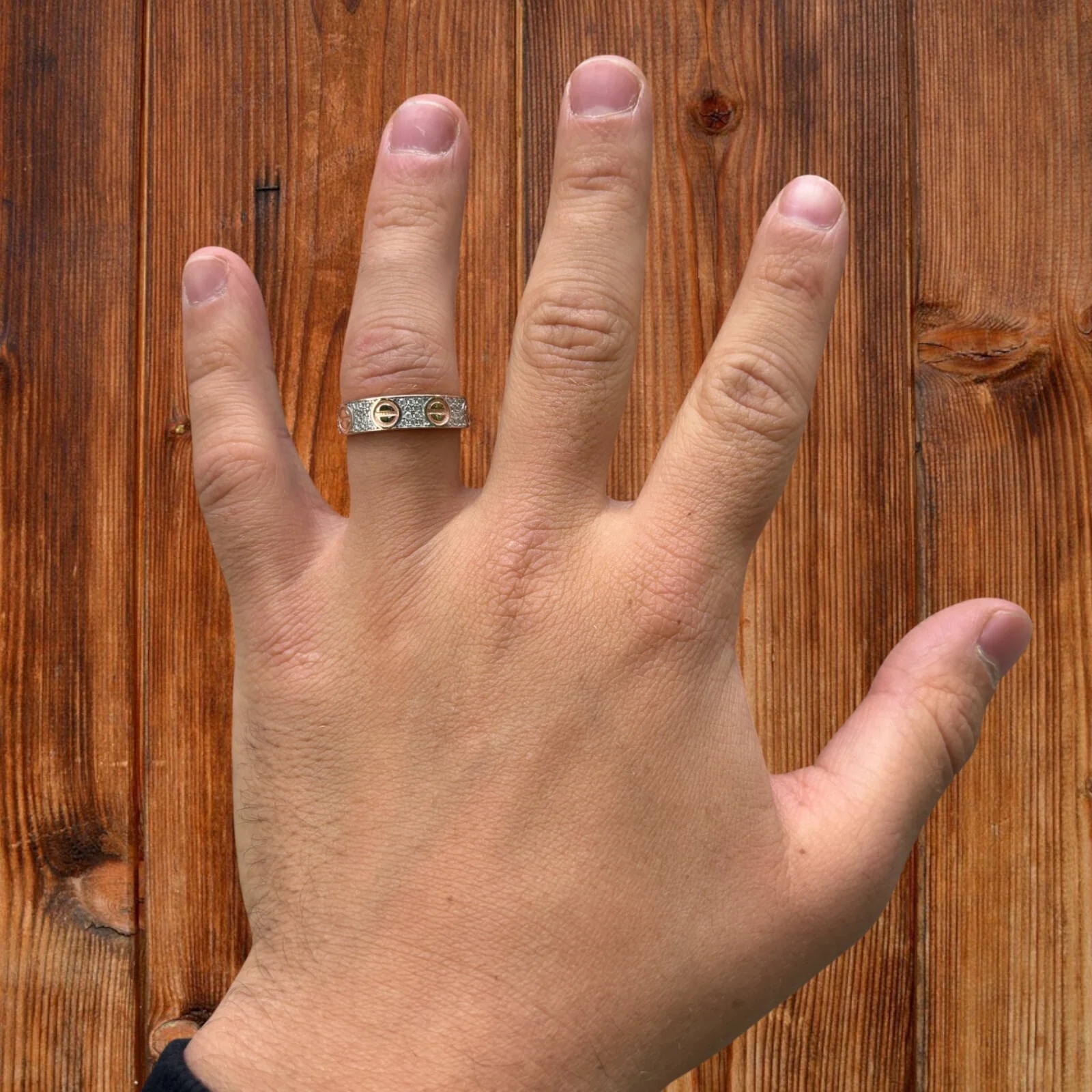 925 Sterling Silver Love Ring With Moissanite - Image 19