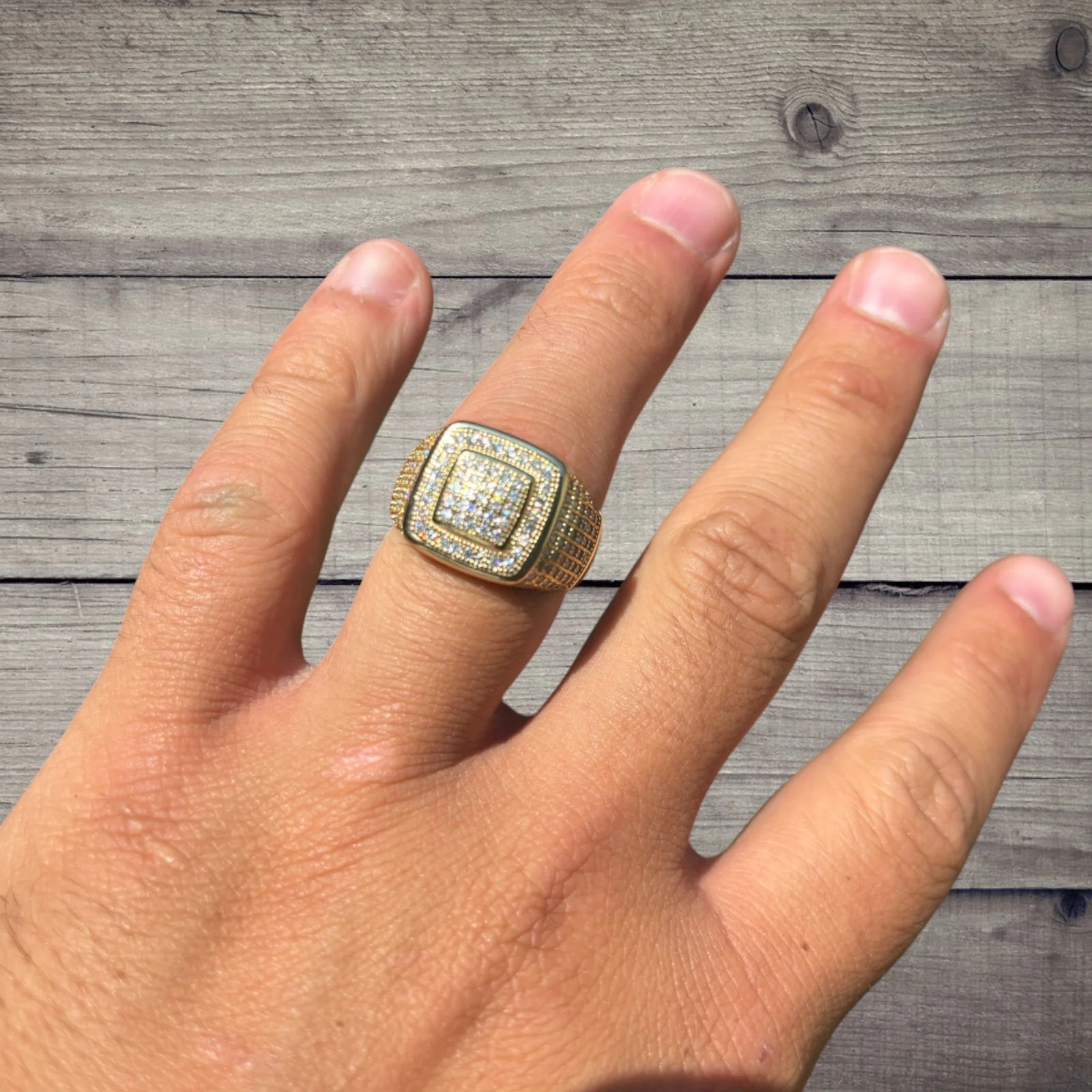 925 Sterling Silver Moissanite Square Ring - Image 16