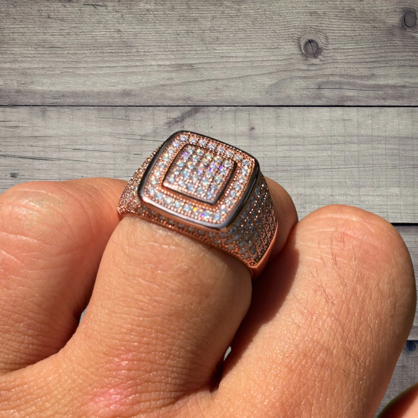 925 Sterling Silver Moissanite Square Ring - Image 18