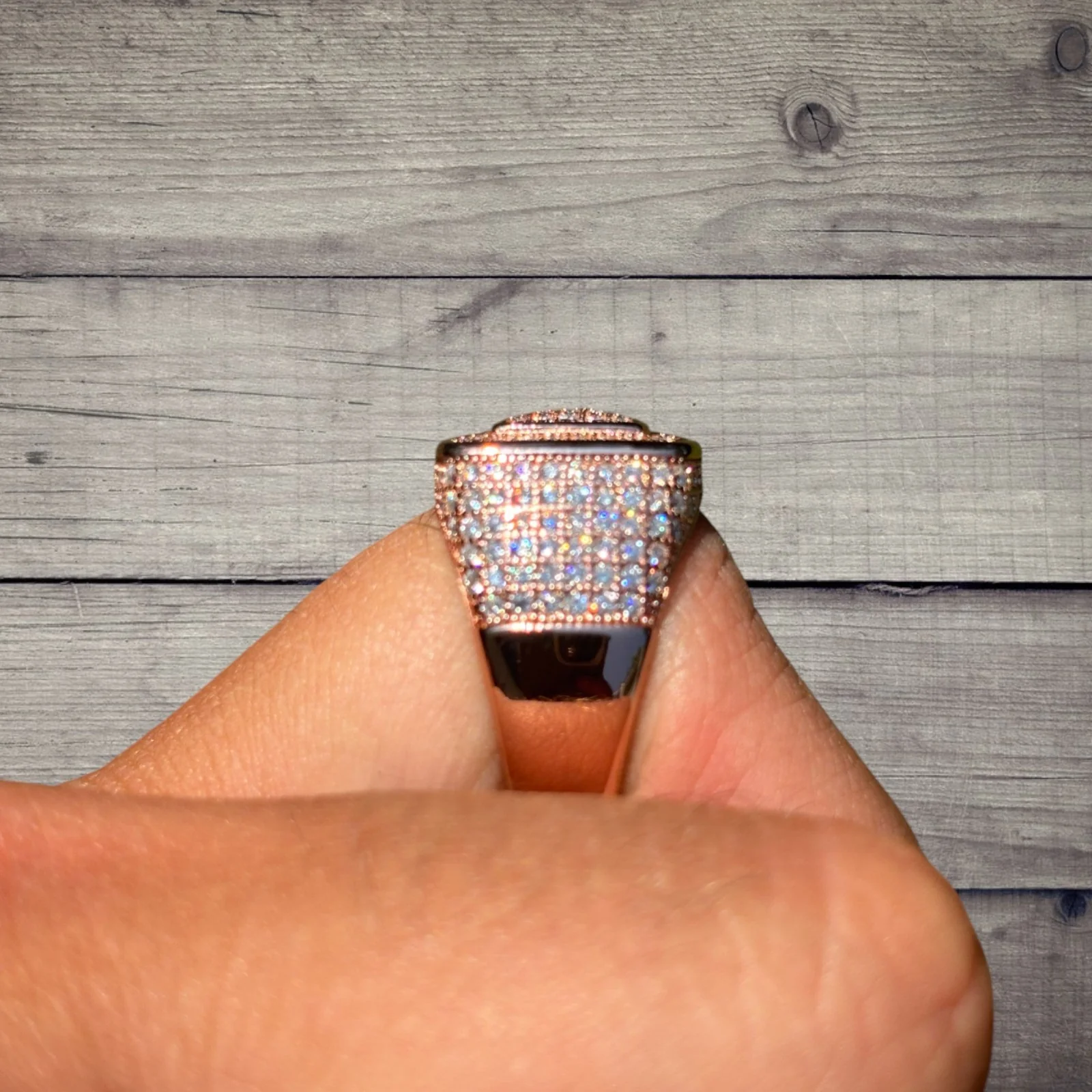 925 Sterling Silver Moissanite Square Ring - Image 19