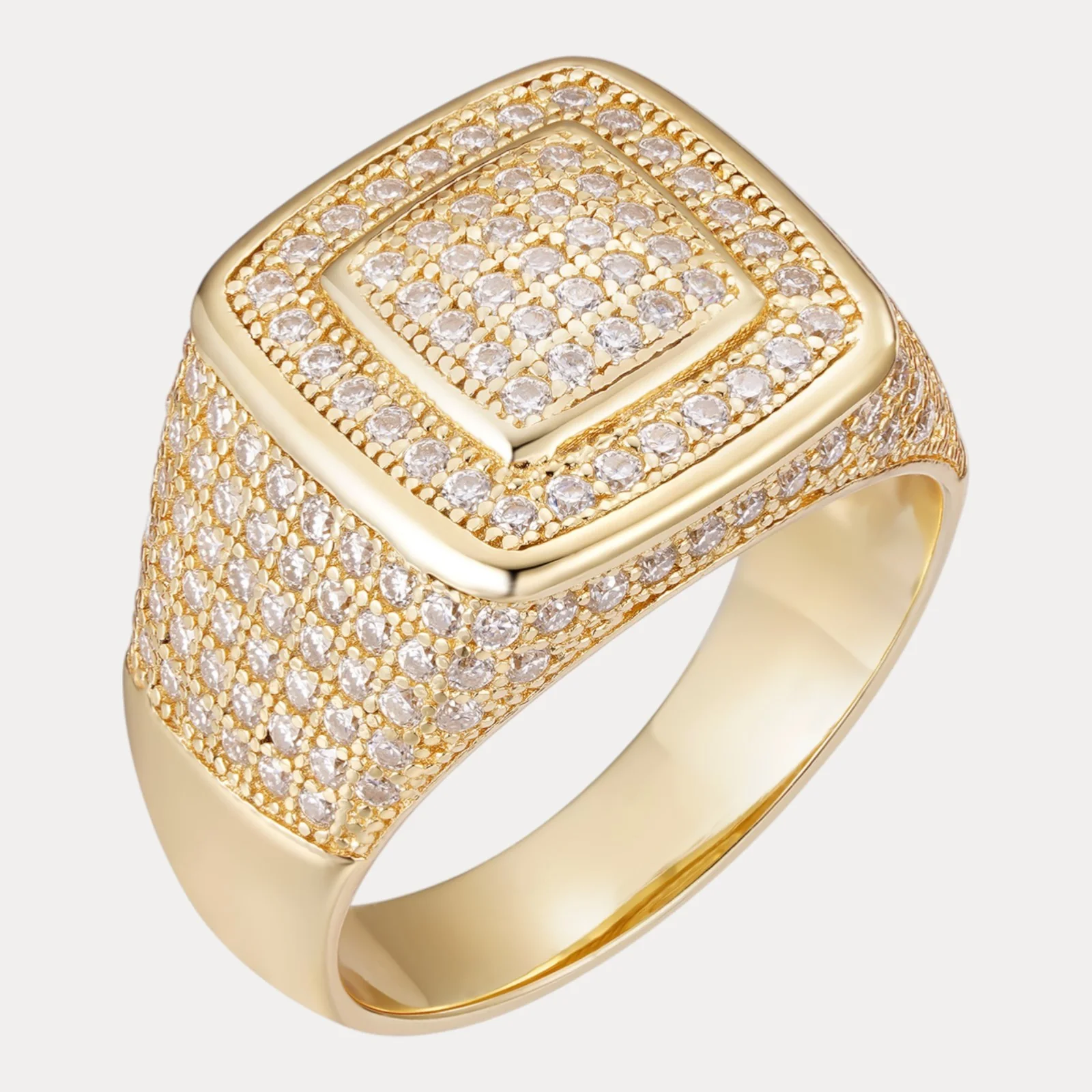925 Sterling Silver Moissanite Square Ring - Image 2
