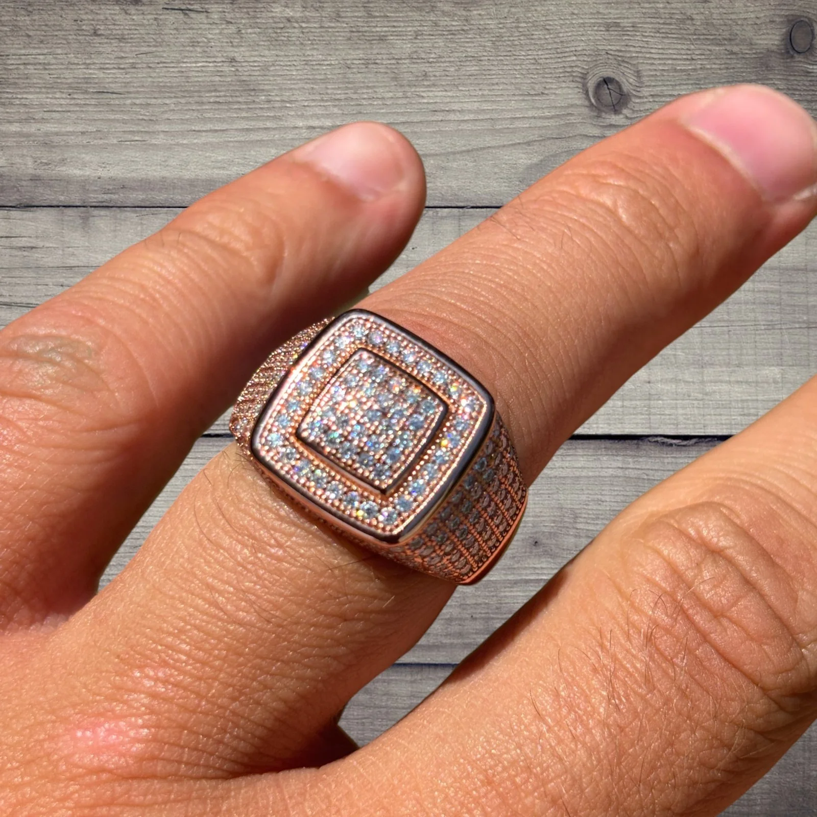 925 Sterling Silver Moissanite Square Ring - Image 20