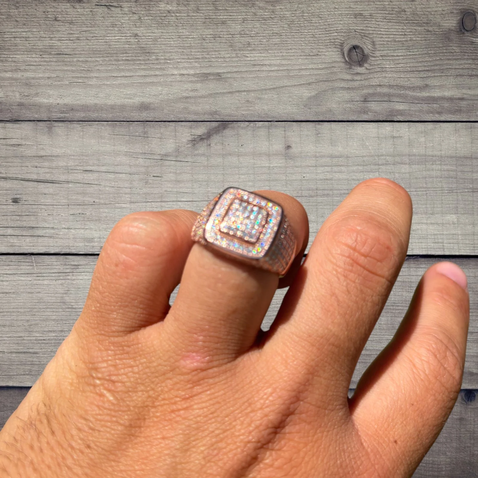 925 Sterling Silver Moissanite Square Ring - Image 22