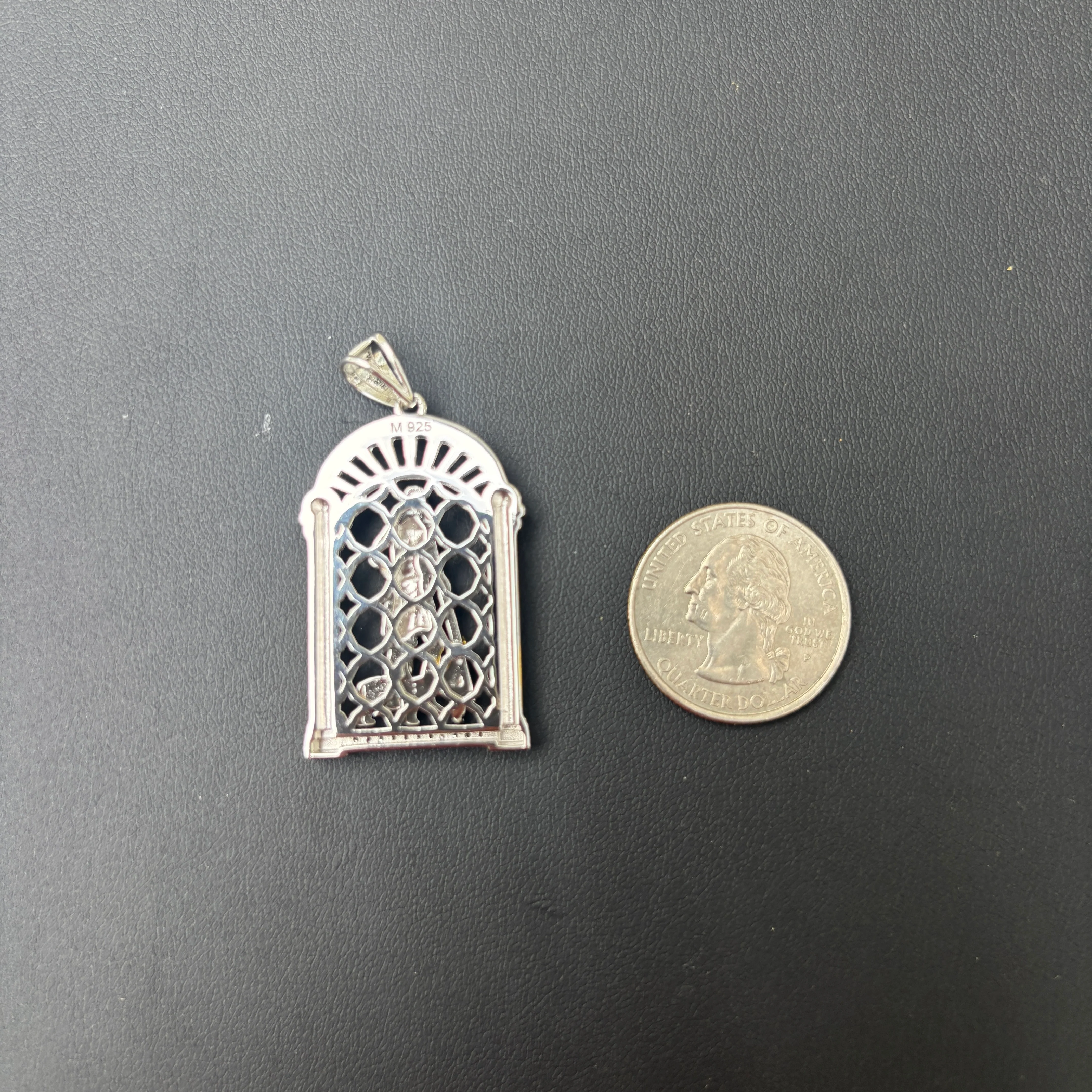 925 Sterling Silver St Lazarus Pendant With Moissanite - Image 6