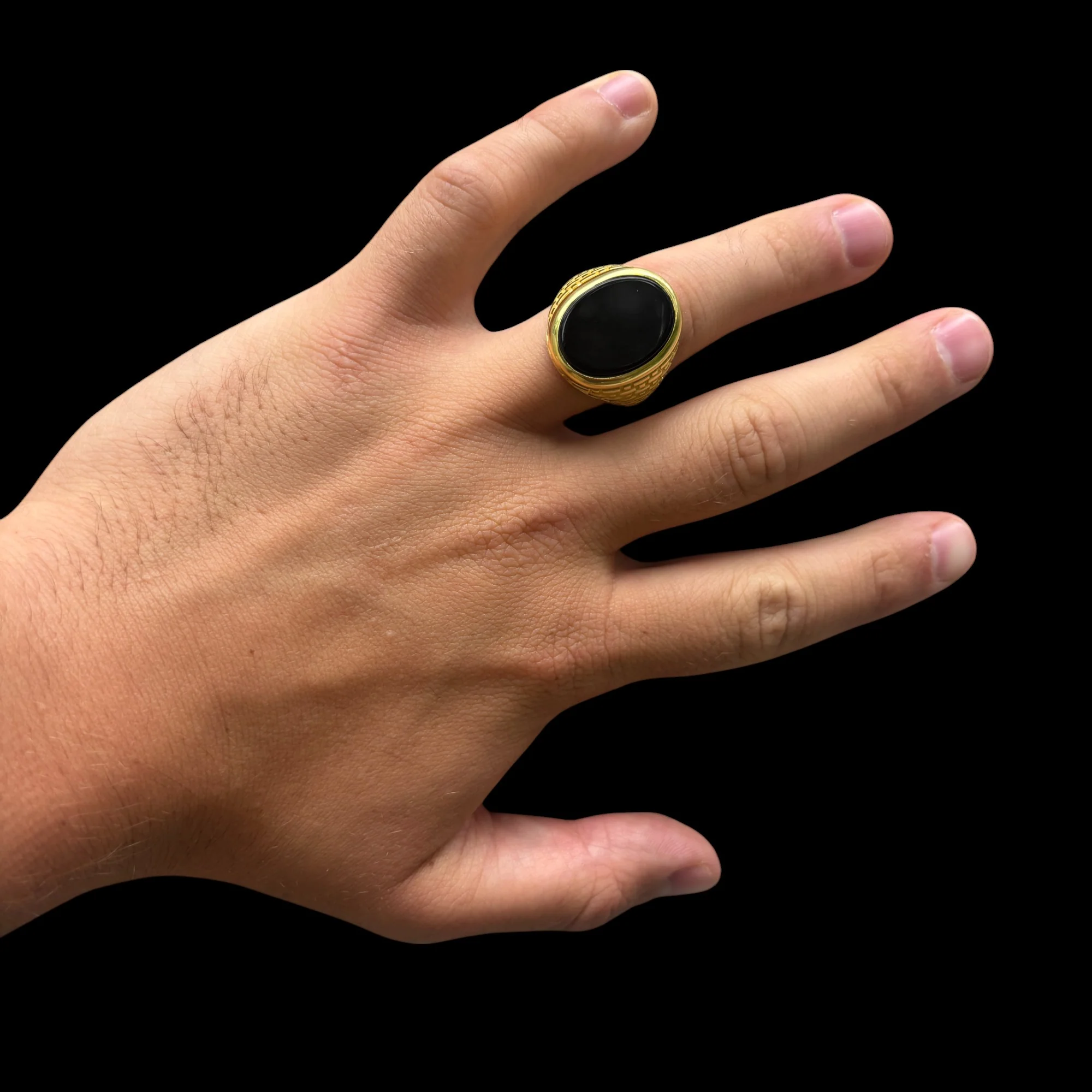 925 Sterling Silver Classic Black Onyx Gemstone Ring - Image 11