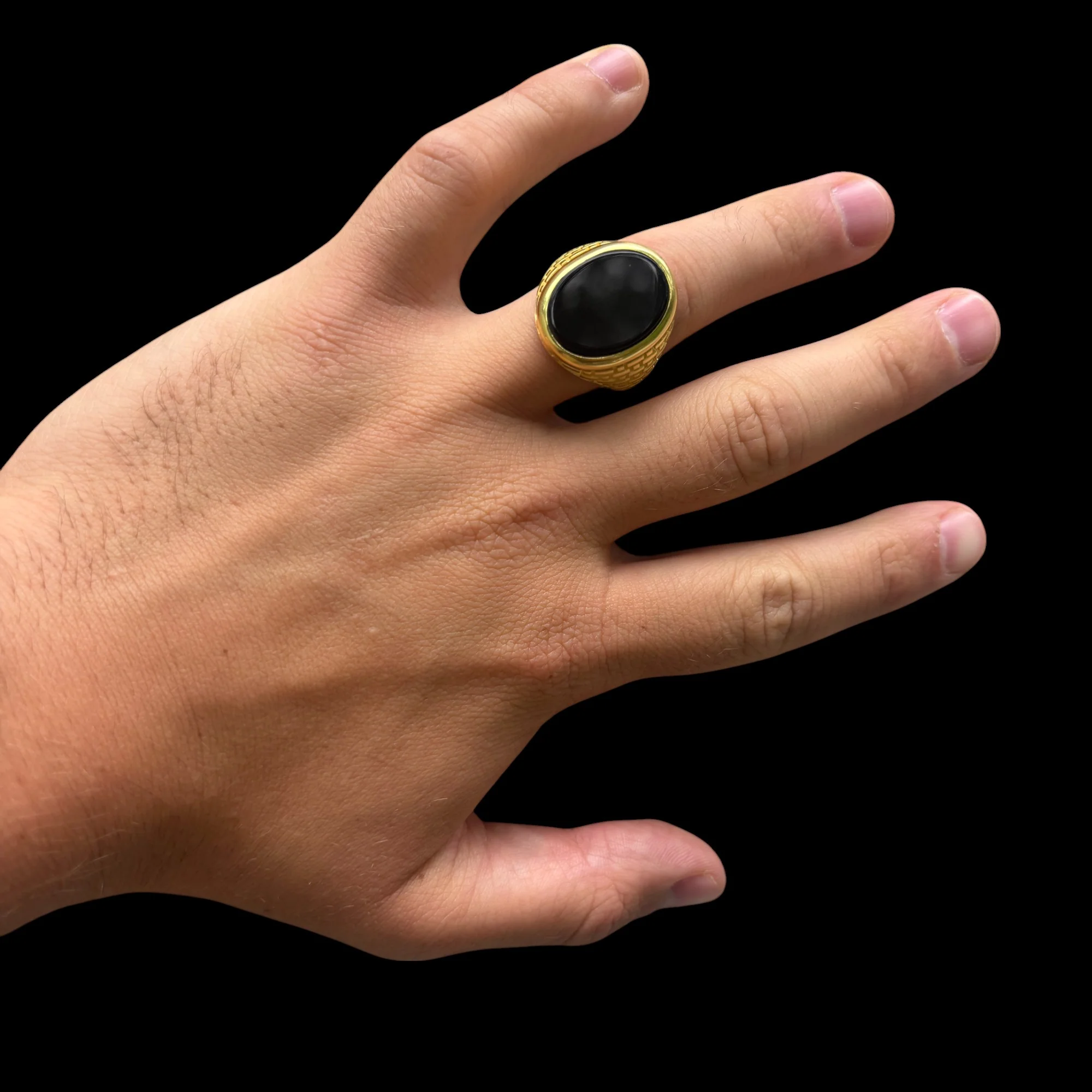 925 Sterling Silver Classic Black Onyx Gemstone Ring - Image 12