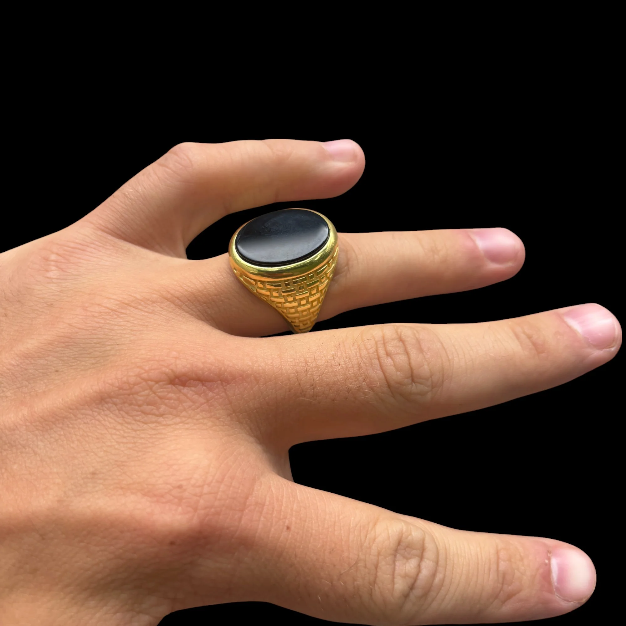 925 Sterling Silver Classic Black Onyx Gemstone Ring - Image 13