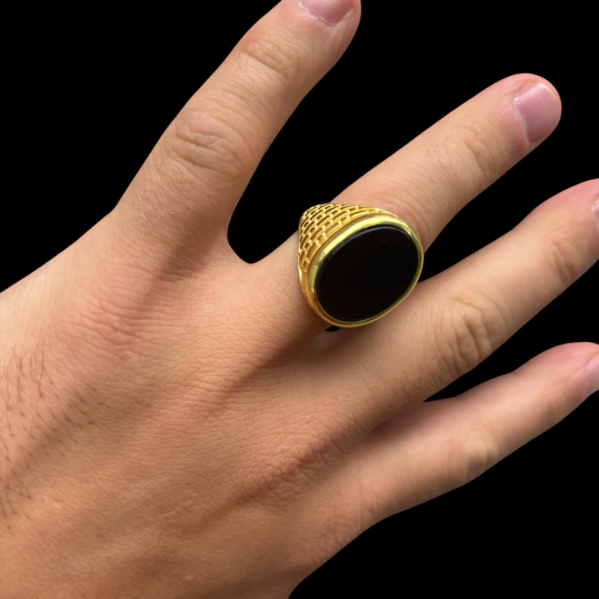 925 Sterling Silver Classic Black Onyx Gemstone Ring - Image 14