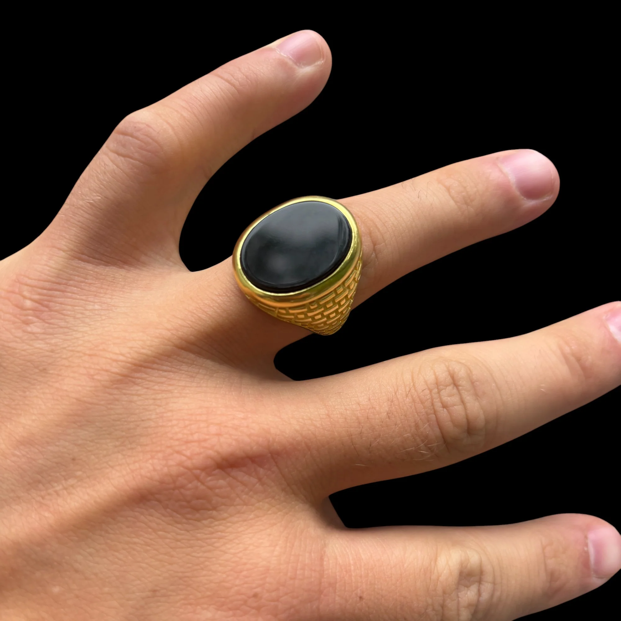 925 Sterling Silver Classic Black Onyx Gemstone Ring - Image 16
