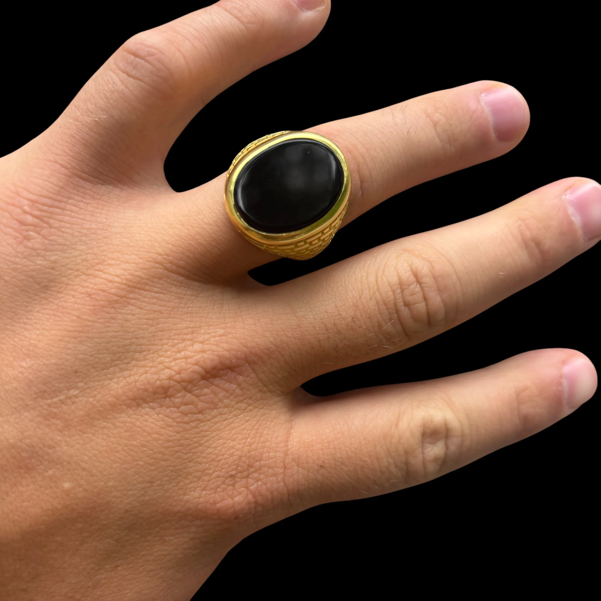 925 Sterling Silver Classic Black Onyx Gemstone Ring - Image 17