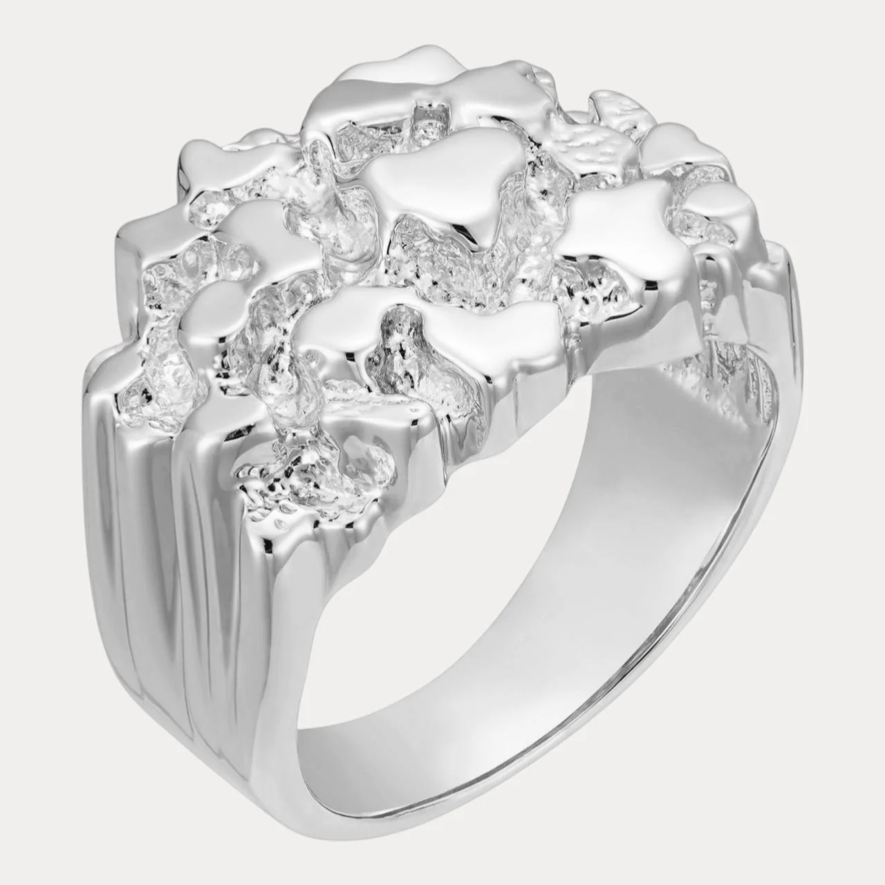 925 Sterling Silver Nugget Ring