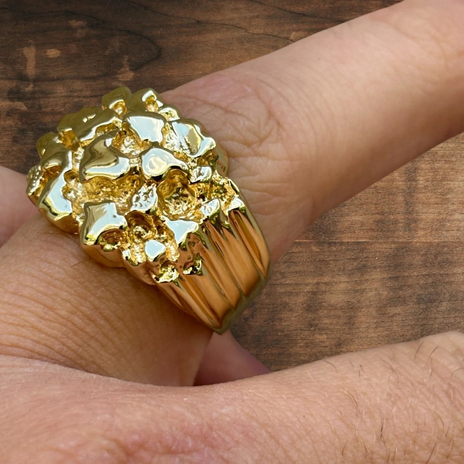 925 Sterling Silver Nugget Ring - Image 10
