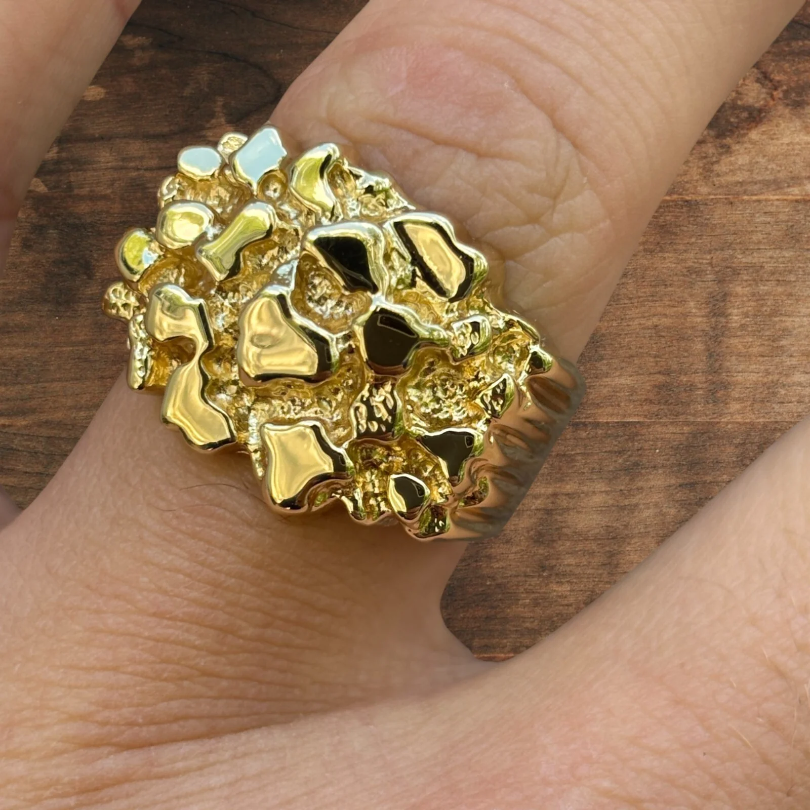 925 Sterling Silver Nugget Ring - Image 9
