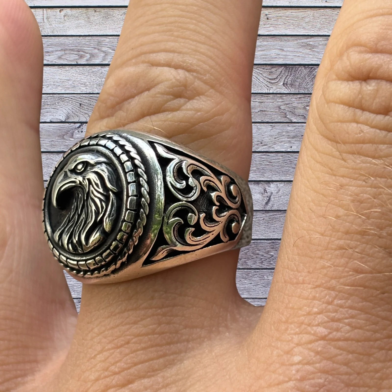 925 Sterling Silver Eagle Ring - Image 5