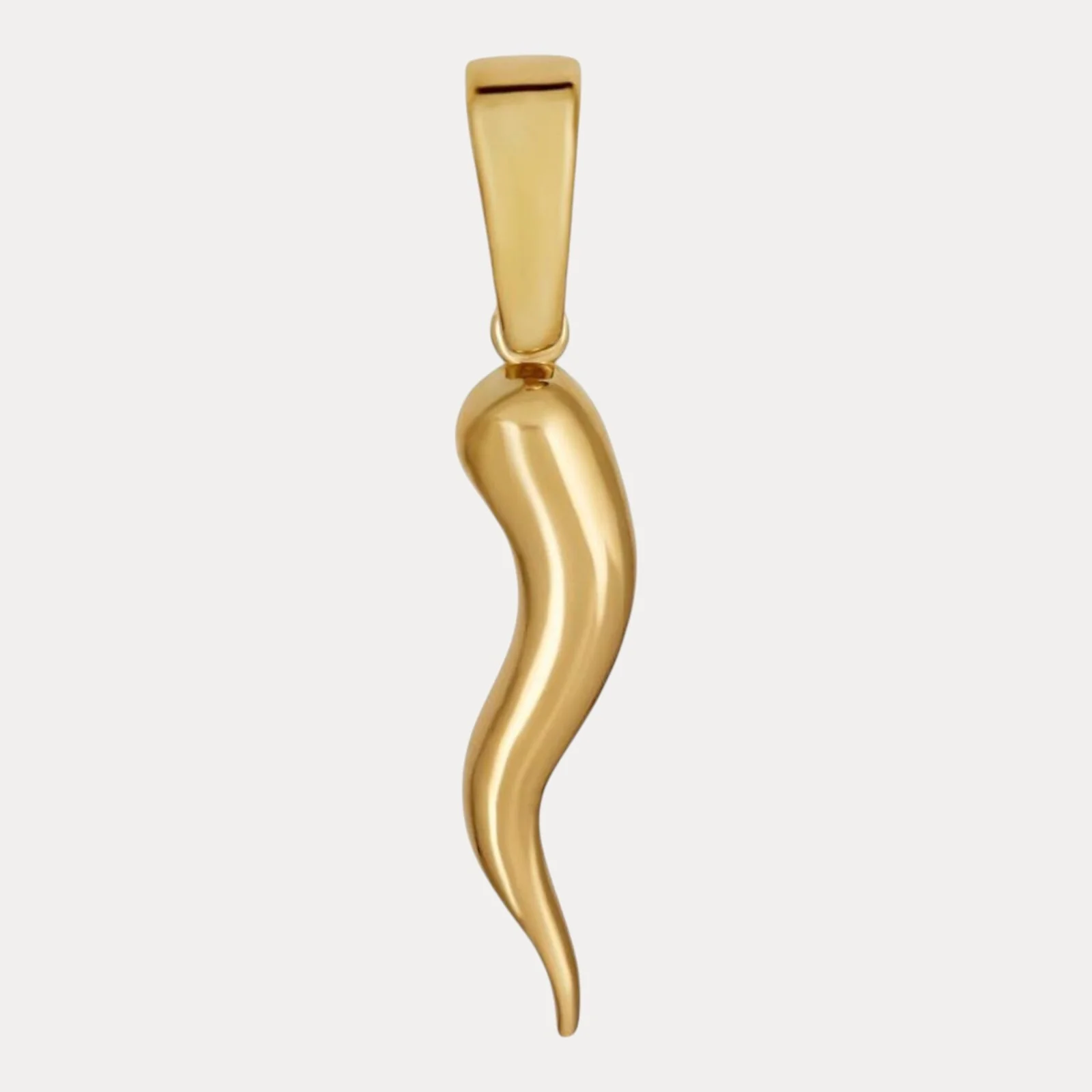 925 Sterling Silver Italian Horn Pendant - Image 2
