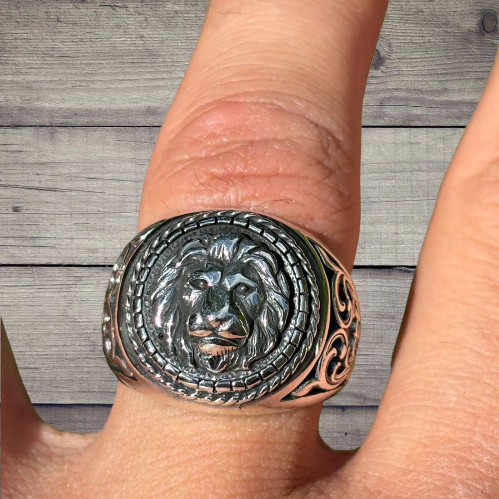 925 Sterling Silver Lion Ring - Image 2