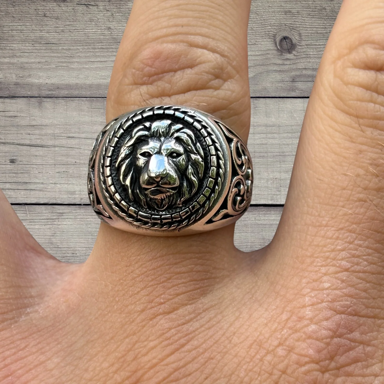 925 Sterling Silver Lion Ring - Image 5