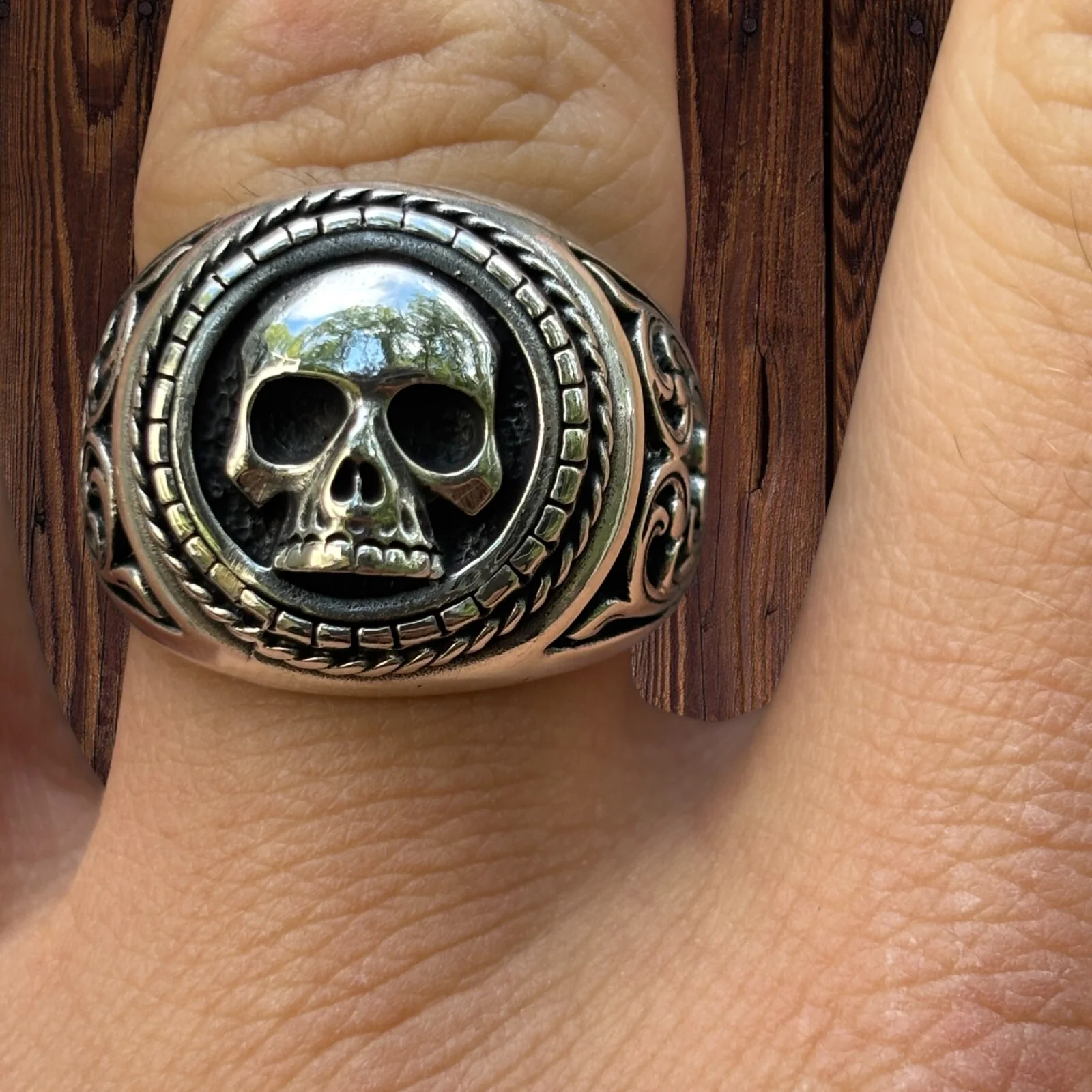 925 Sterling Silver Skull Ring - Image 4