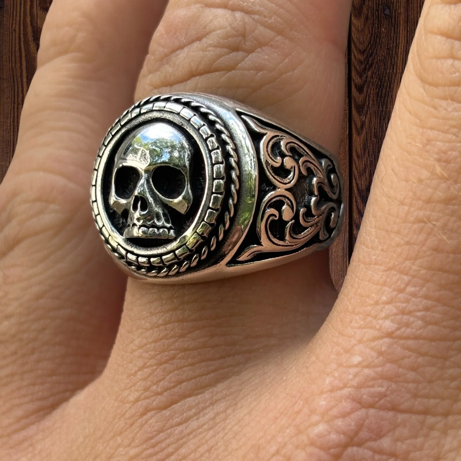 925 Sterling Silver Skull Ring - Image 5