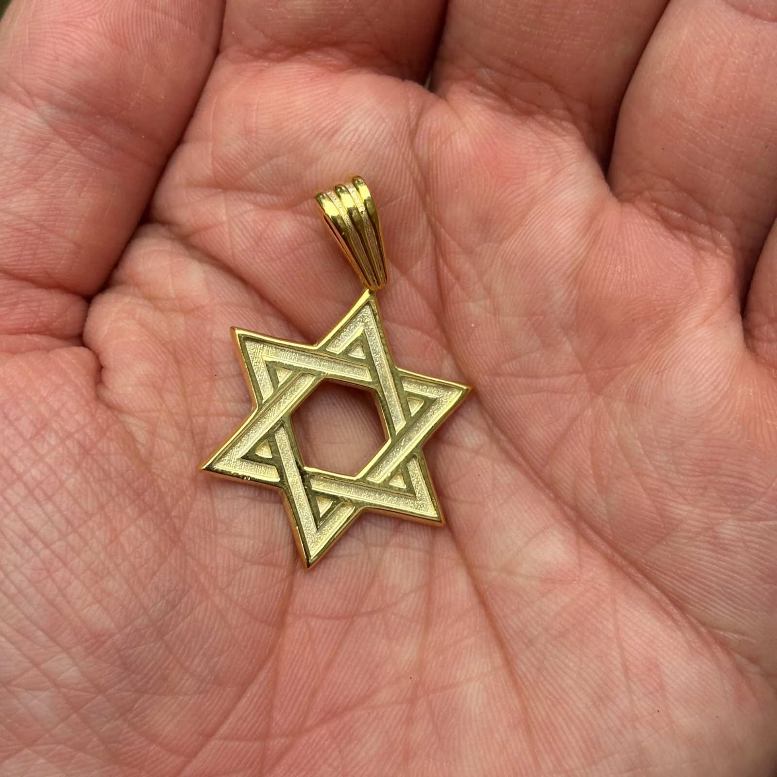 925 Sterling Silver Plain Star of David Pendant - Image 4