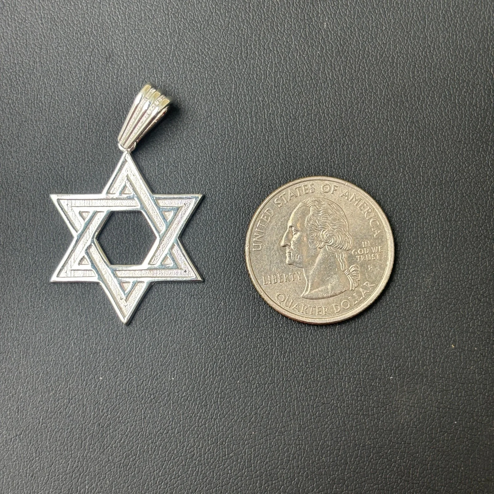 925 Sterling Silver Plain Star of David Pendant - Image 6