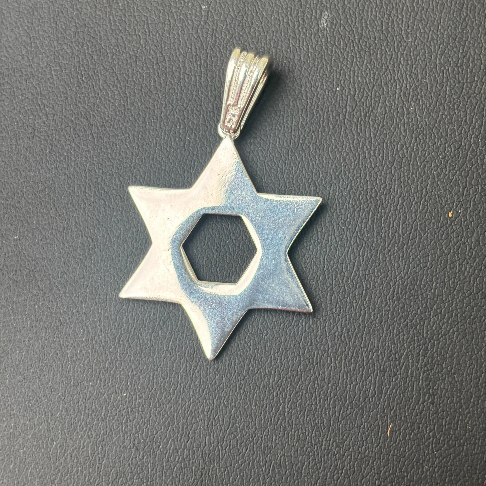 925 Sterling Silver Plain Star of David Pendant - Image 7