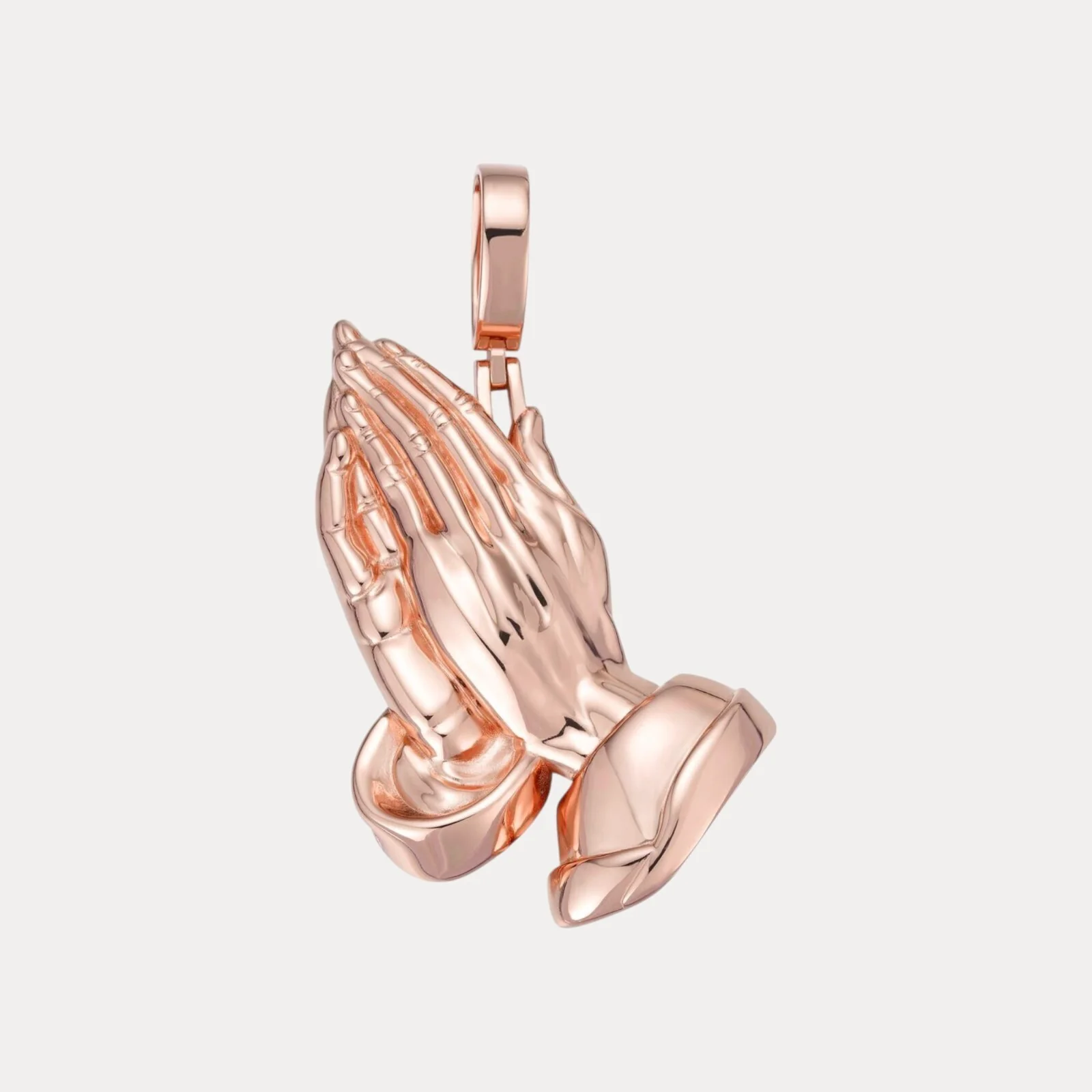 925 Sterling Silver Praying Hands Pendant - Small - Image 3