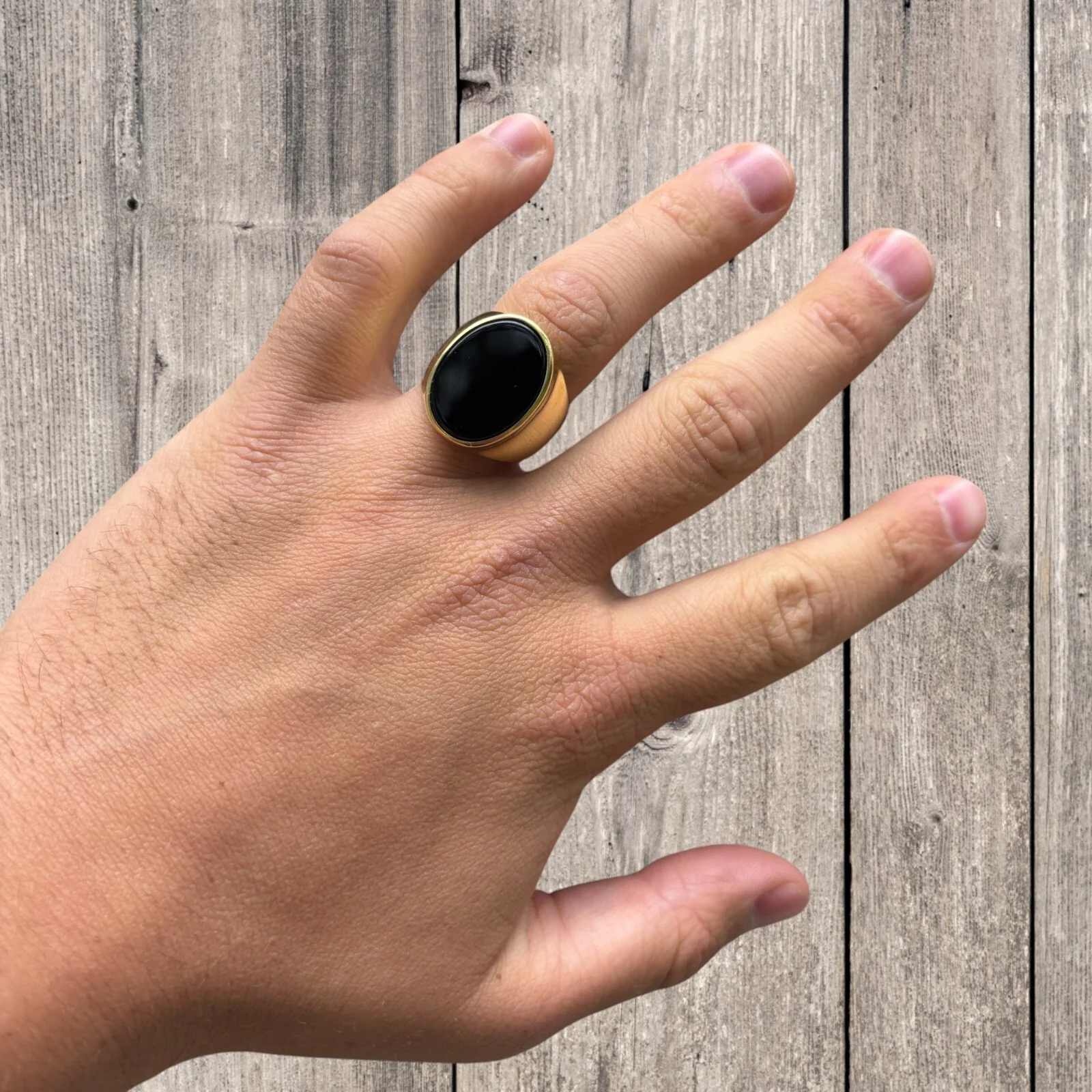 925 Sterling Silver Oval Black Onyx Ring - Image 5