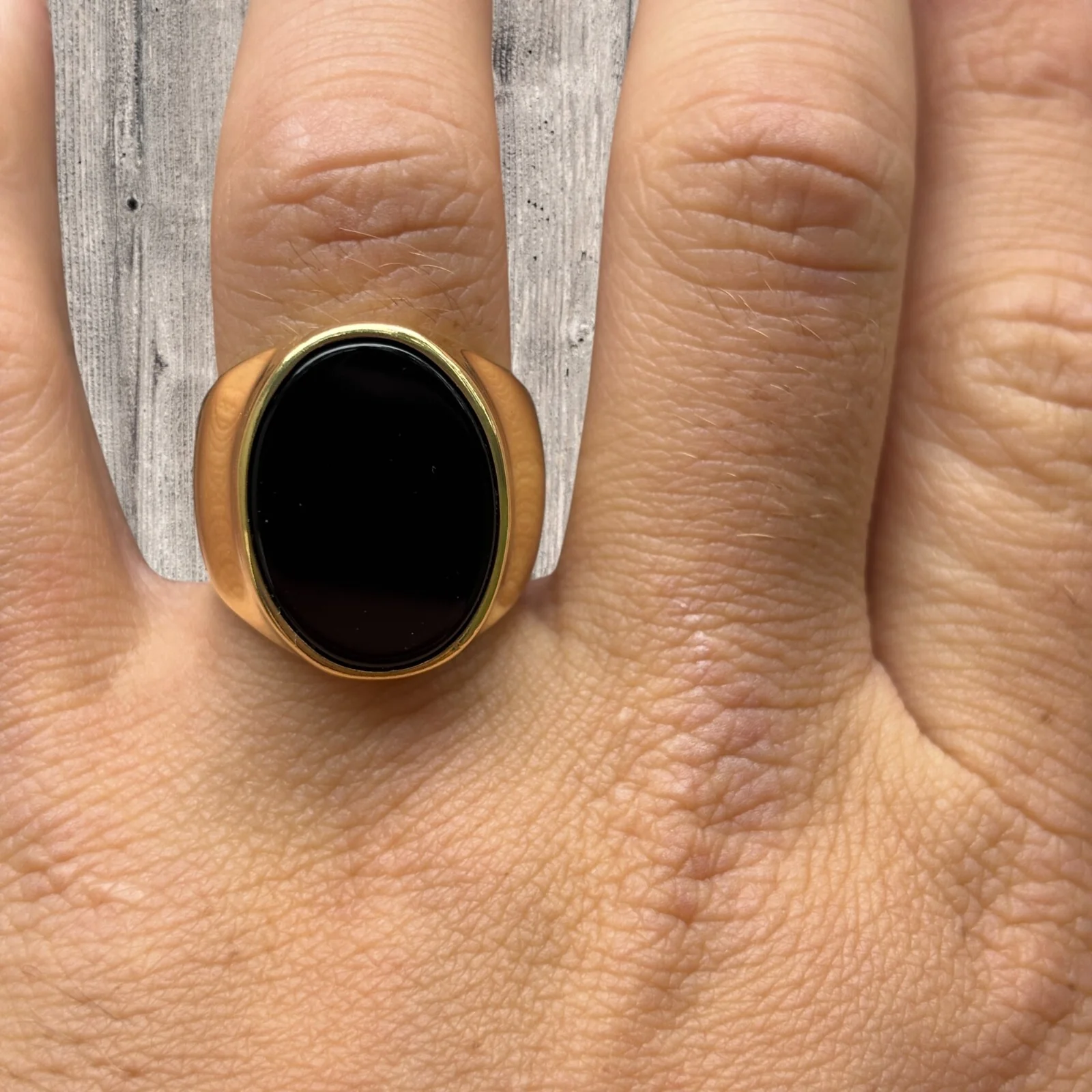 925 Sterling Silver Oval Black Onyx Ring - Image 9