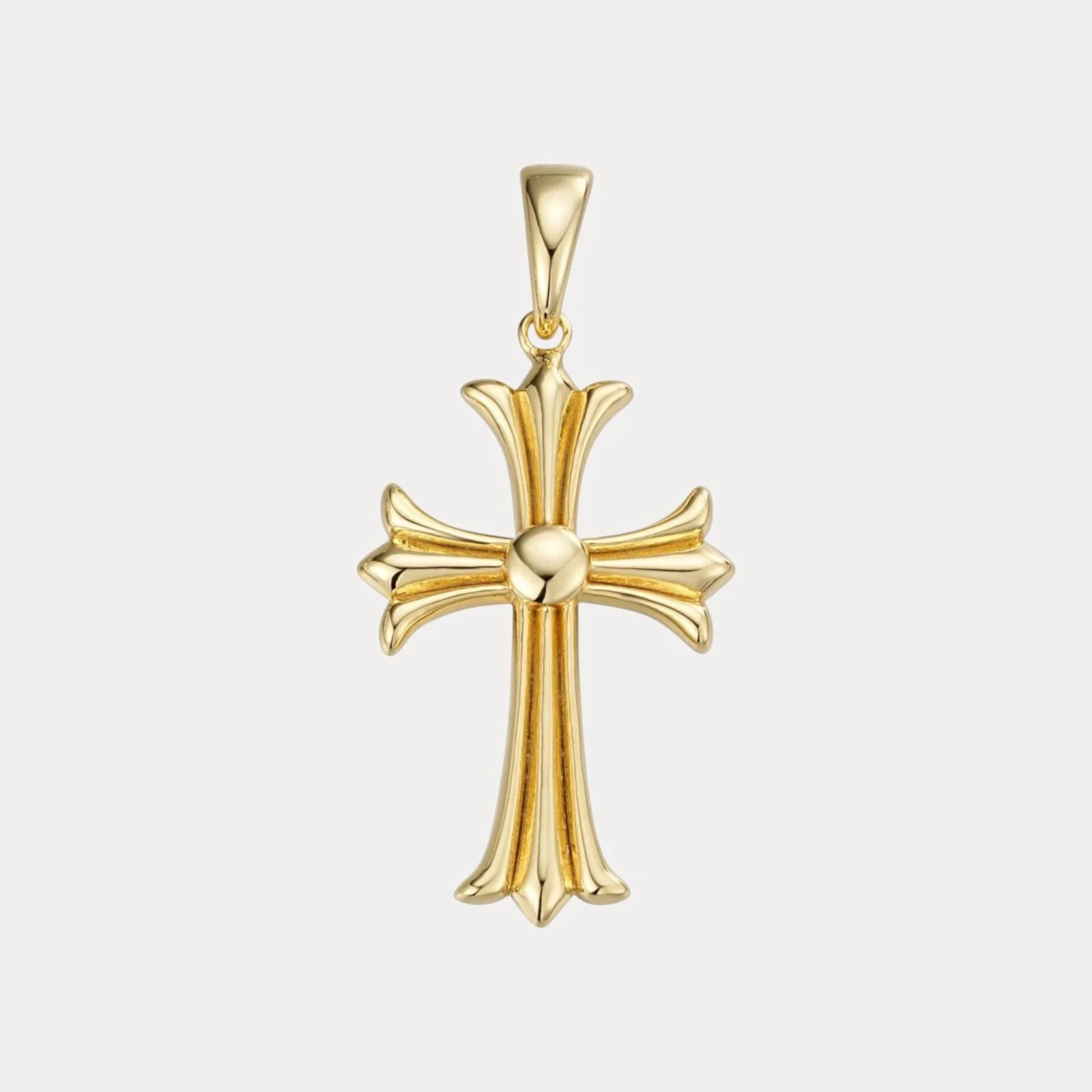 925 Sterling Silver Cross Hearts Pendant - Small - Image 2