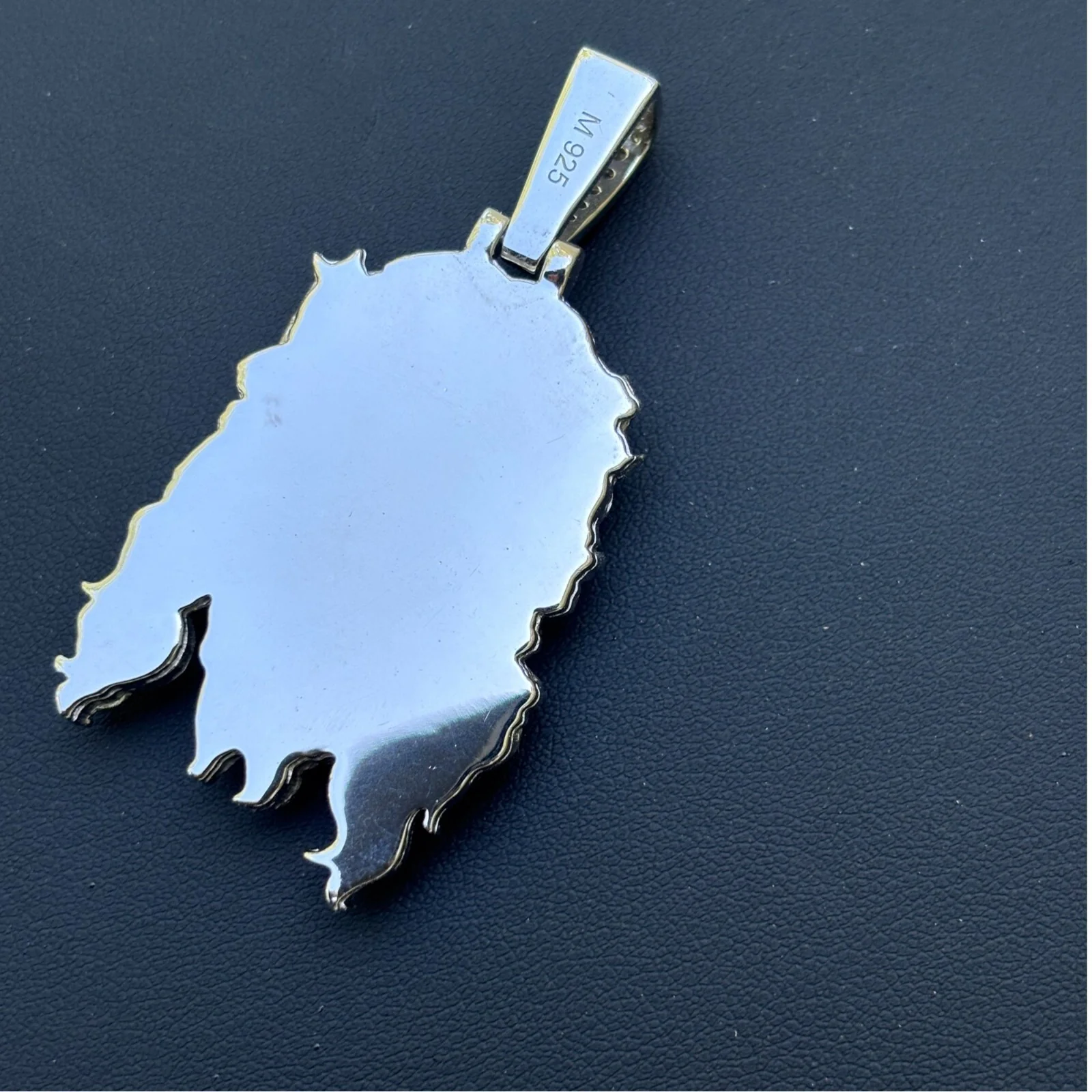 925 Sterling Silver Jesus Pendant With Moissanite - Small - Image 6