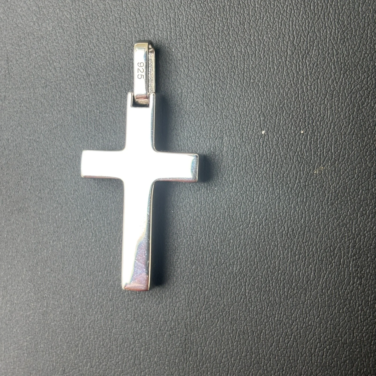 925 Sterling Silver Wooden Cross Pendant - Small - Image 7
