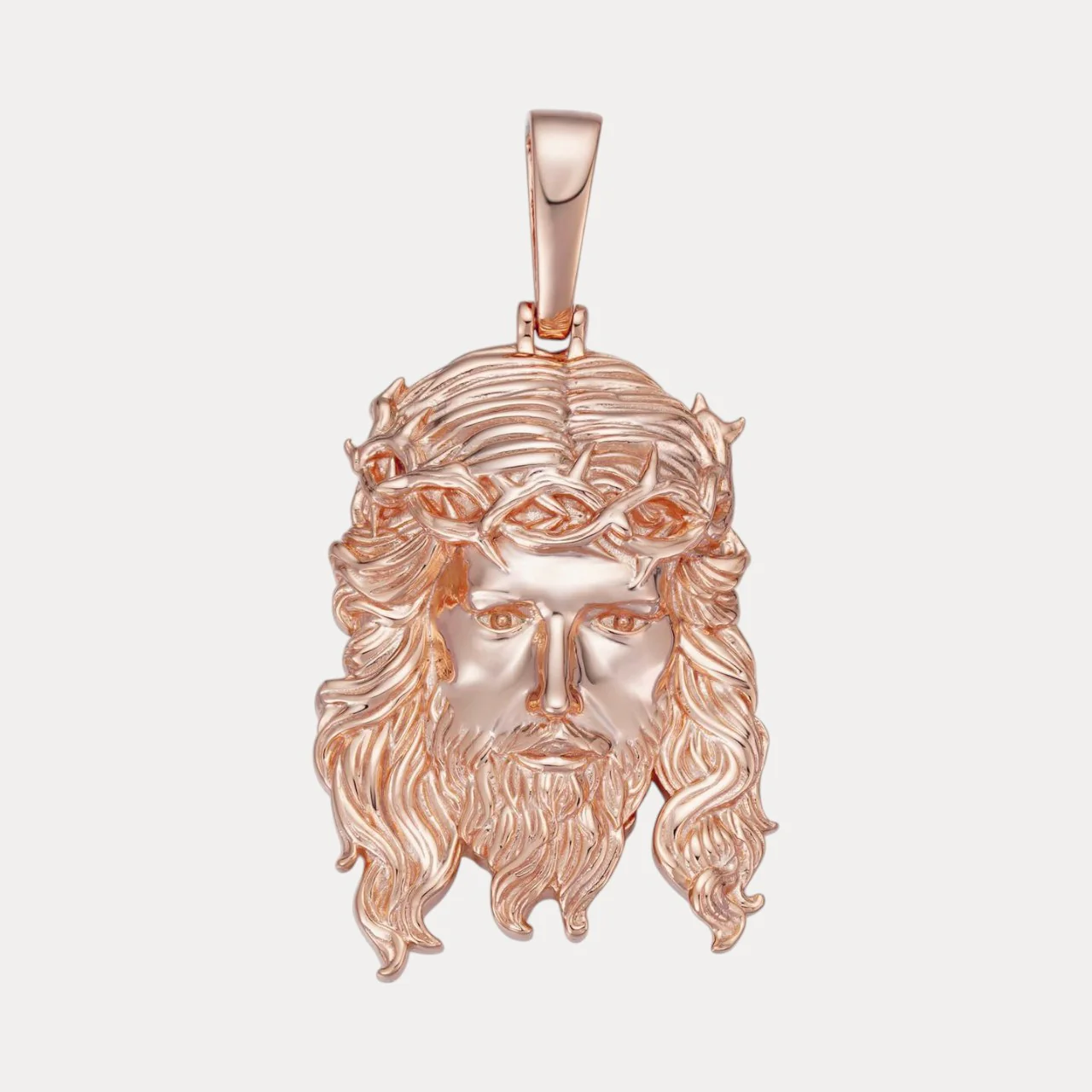 925 Sterling Silver Classic Jesus Piece Pendant - Medium - Image 3