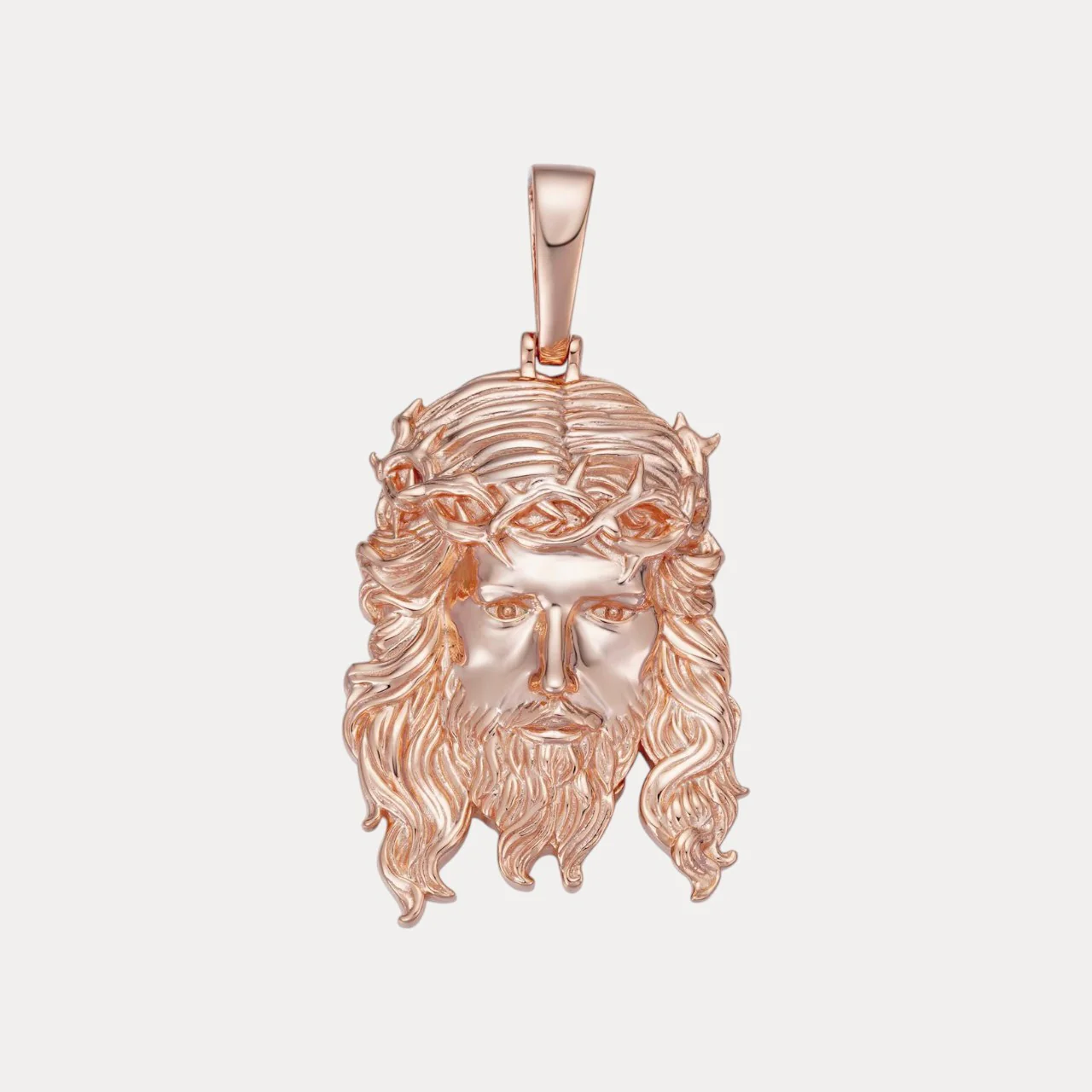 925 Sterling Silver Classic Jesus Piece Pendant - Small - Image 3