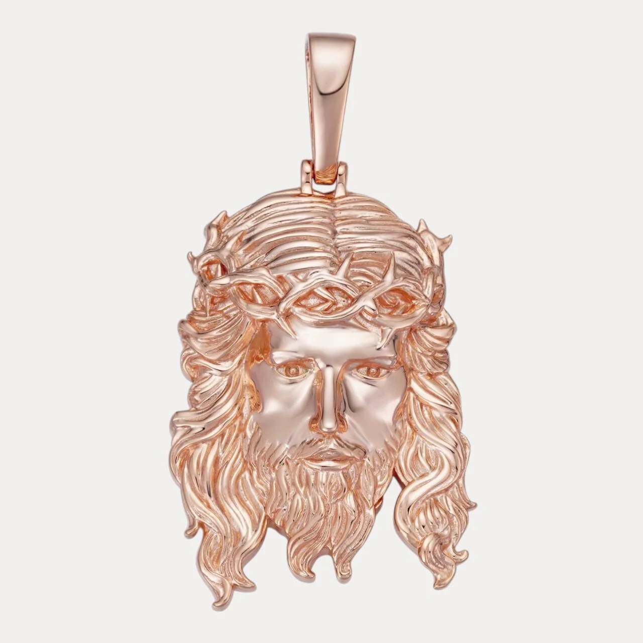 925 Sterling Silver Classic Jesus Piece Pendant - Large - Image 4