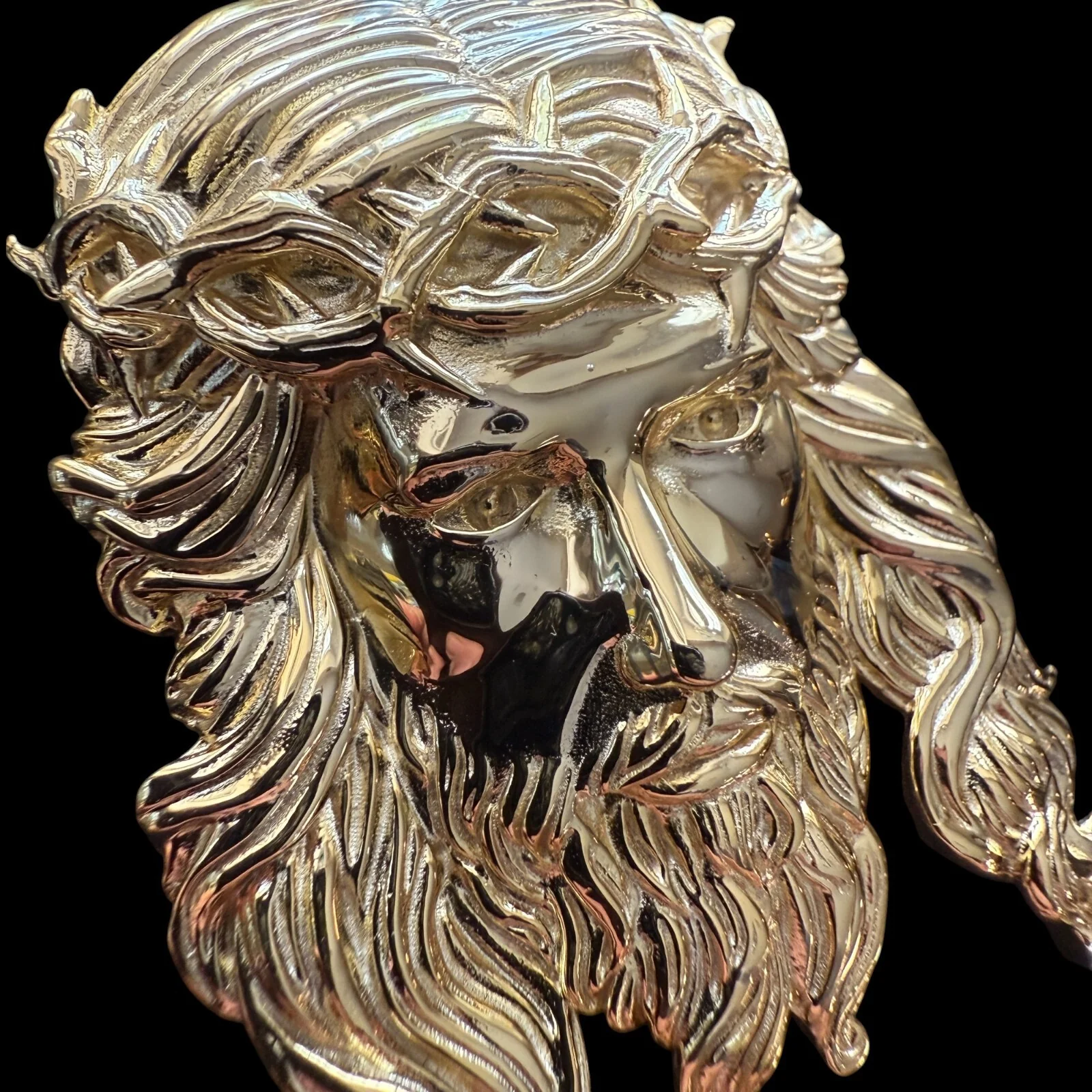 925 Sterling Silver Classic Jesus Piece Pendant - Large - Image 8