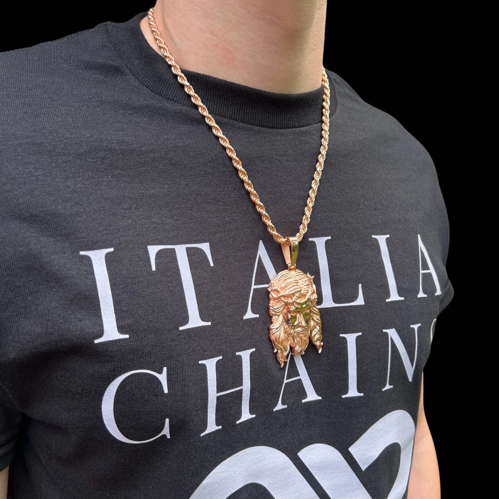 925 Sterling Silver Classic Jesus Piece Pendant - Large - Image 9