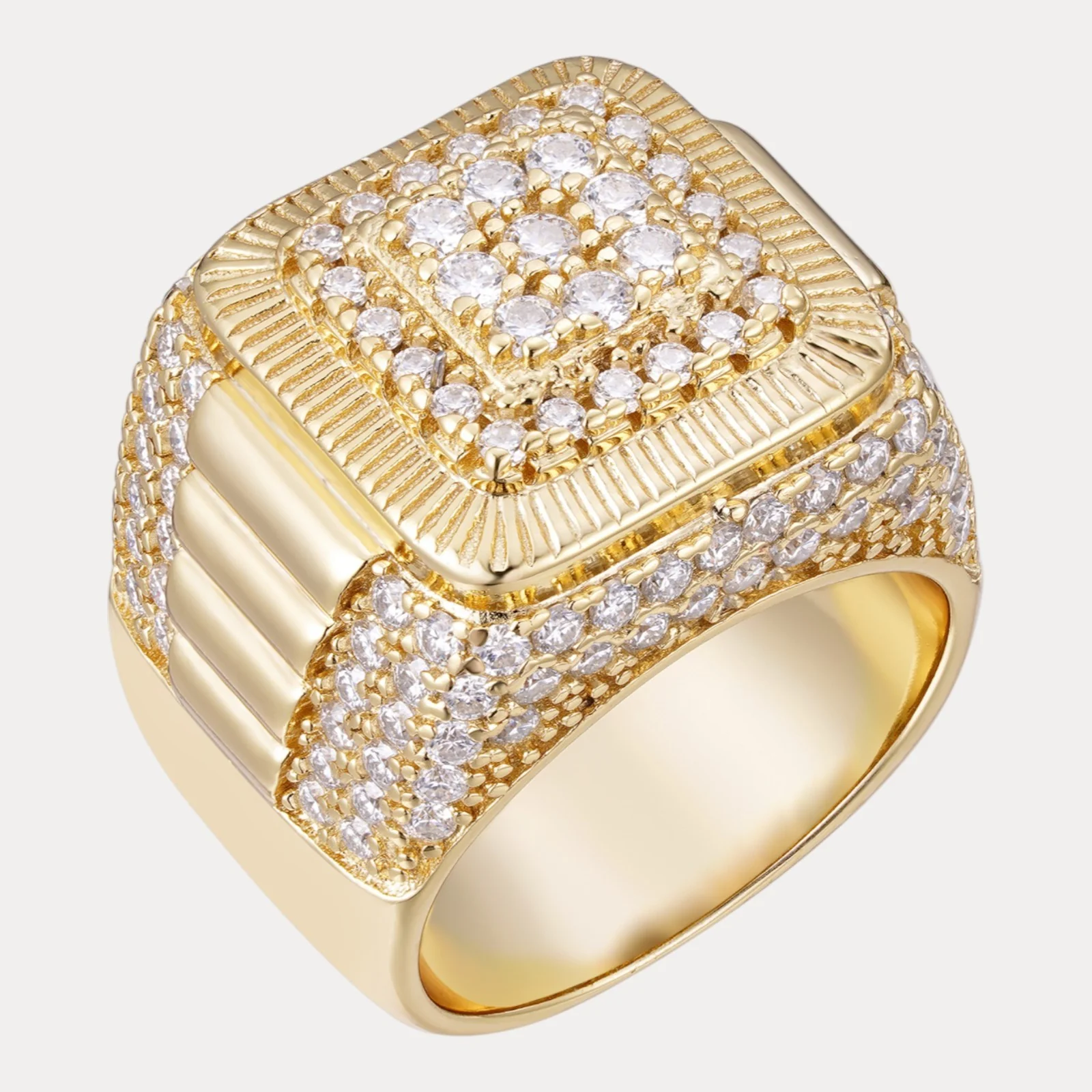 925 Sterling Silver Square Moissanite Ring - Image 2