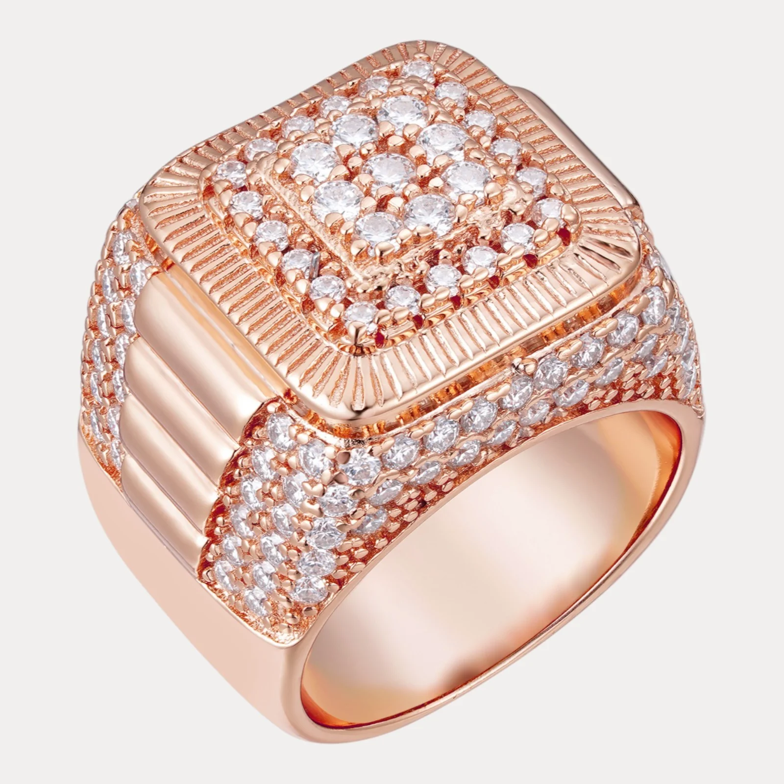 925 Sterling Silver Square Moissanite Ring - Image 3
